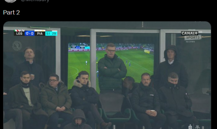 MINY SZEFOSTWA Legii w drugiej połowie meczu z Piastem xD